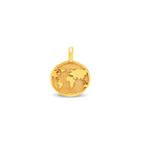 Médaille mappemonde small en or