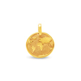 Médaille mappemonde médium en or