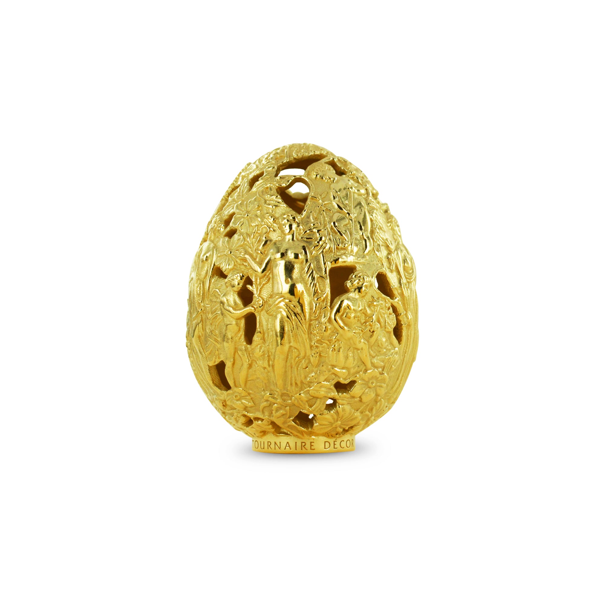 Oeuf small en bronze tournaire decor