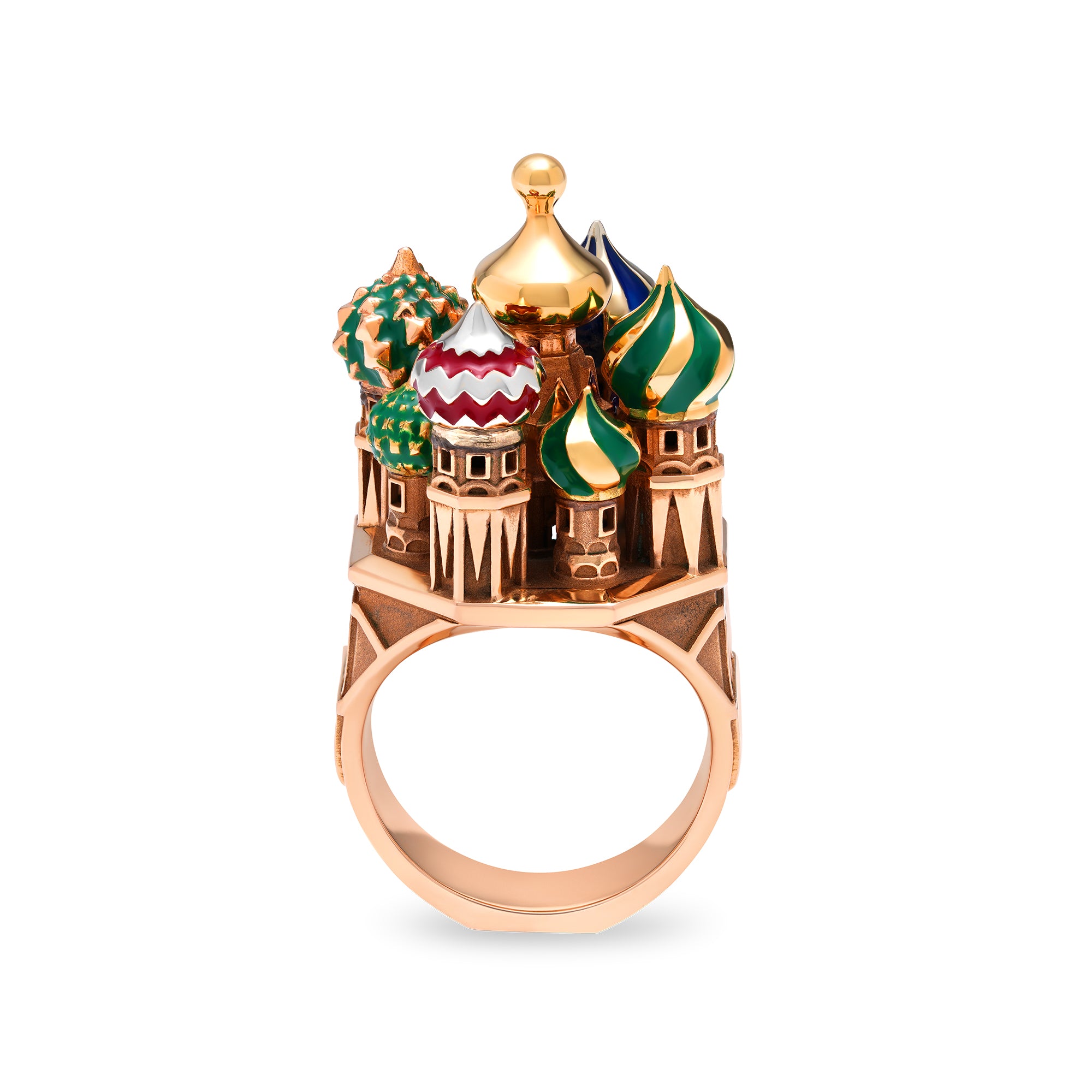 Bague architecture Moscou en or Tournaire