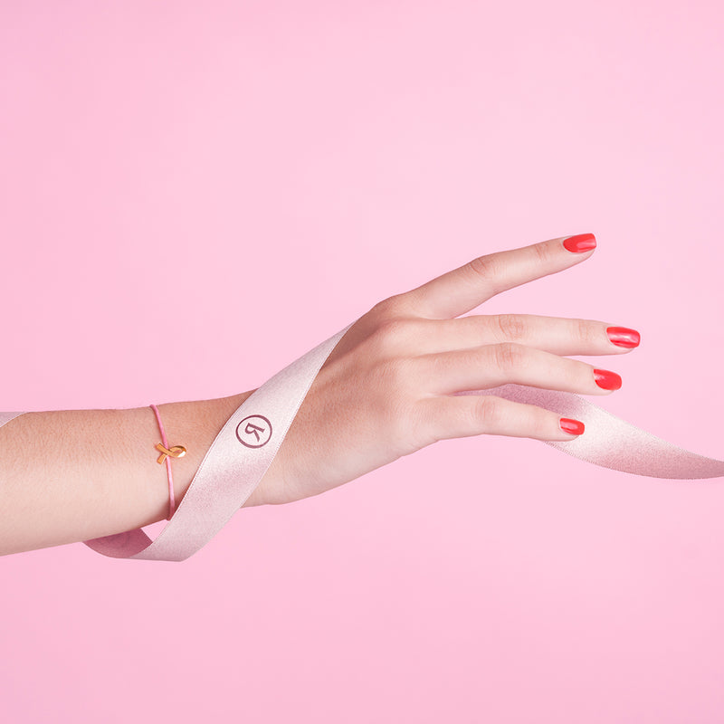 Bracelet Octobre Rose en or rose