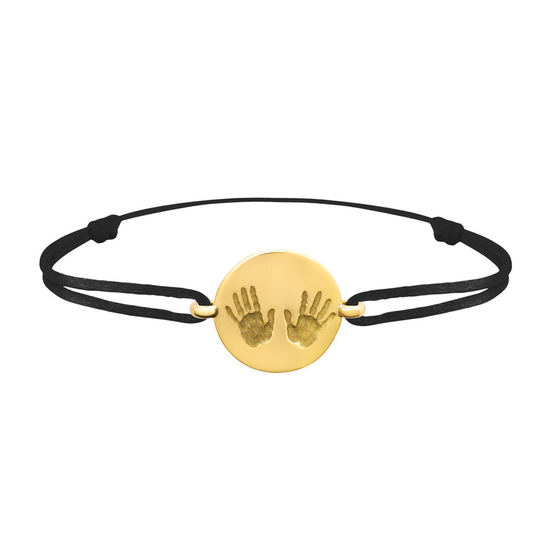 Bracelet lien empreintes mains en or petit modèle