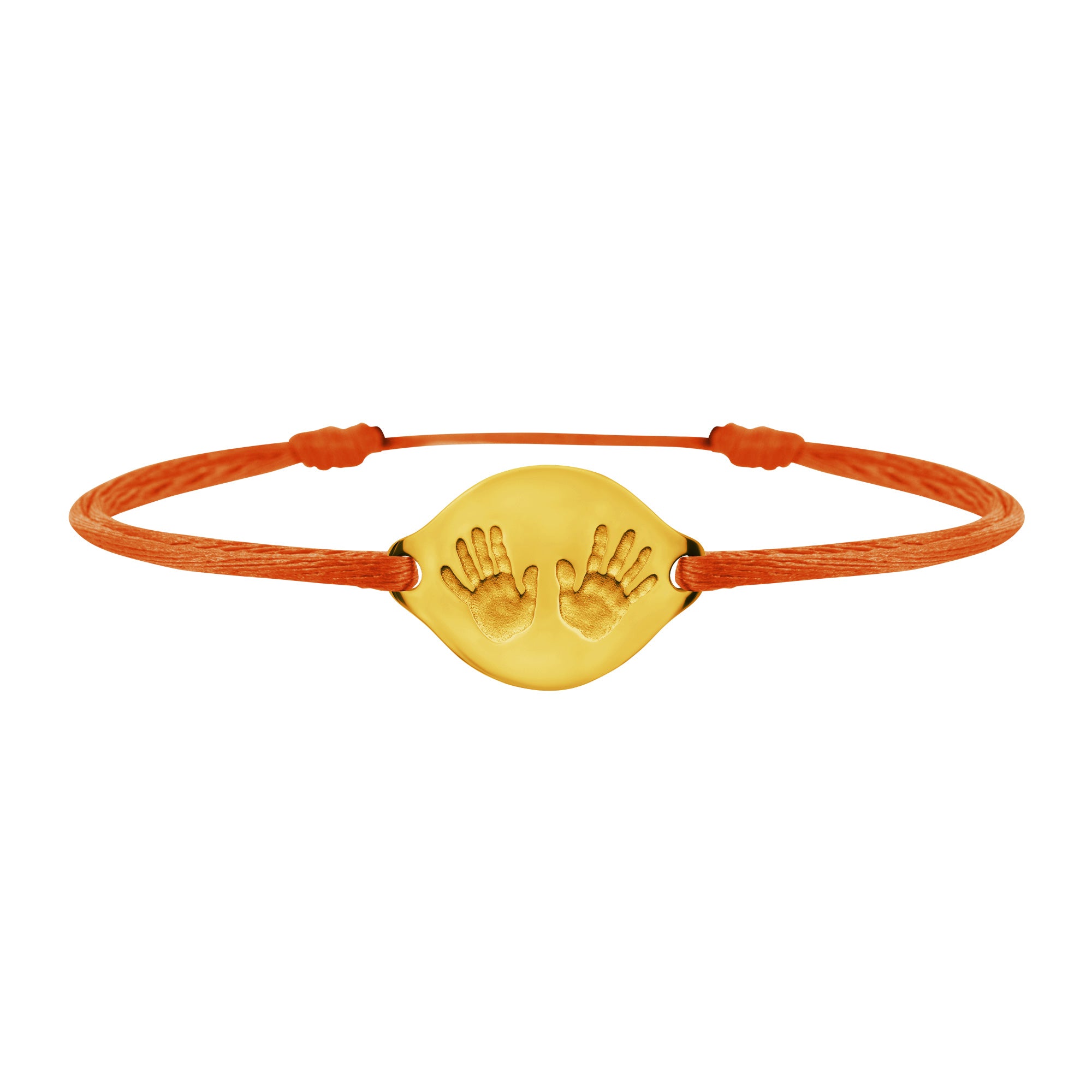 Handprint link bracelet in gold, large model
