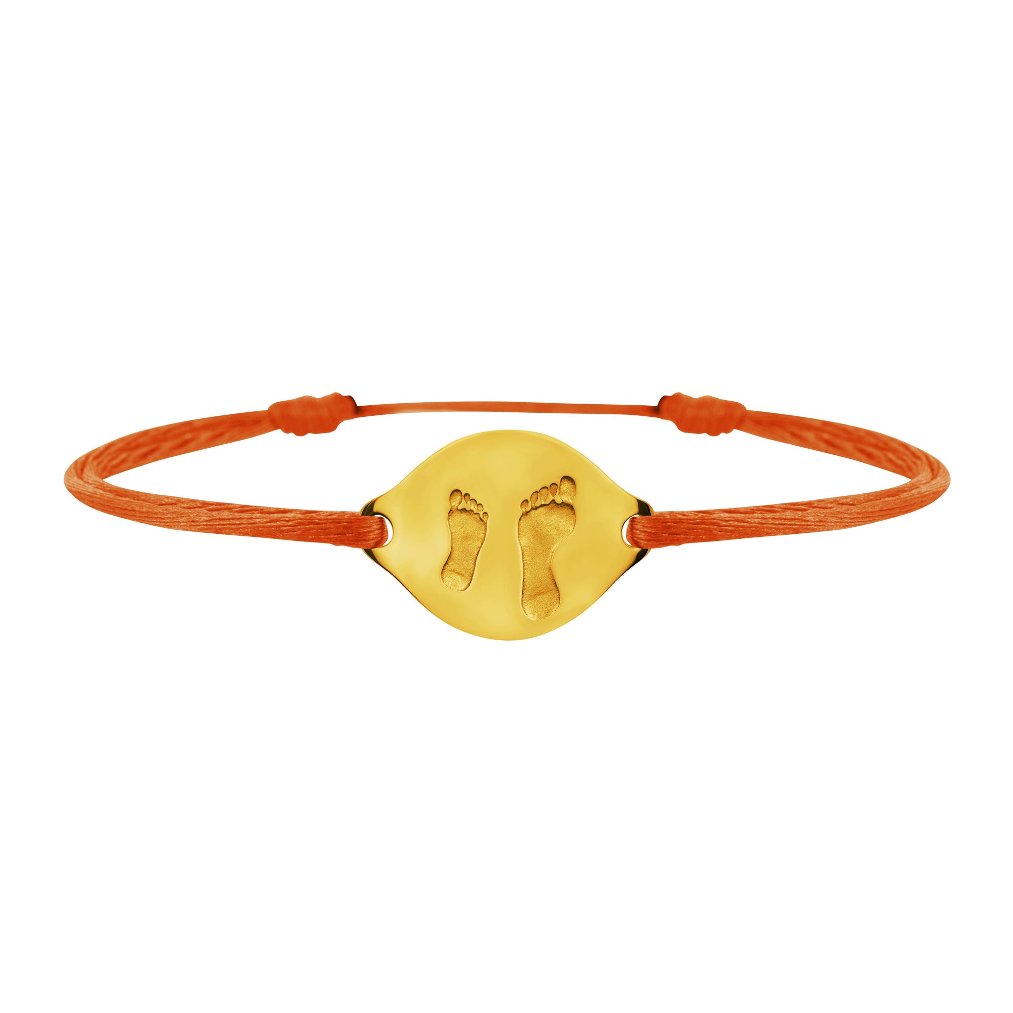 Accompanying foot link bracelet in gold, large model