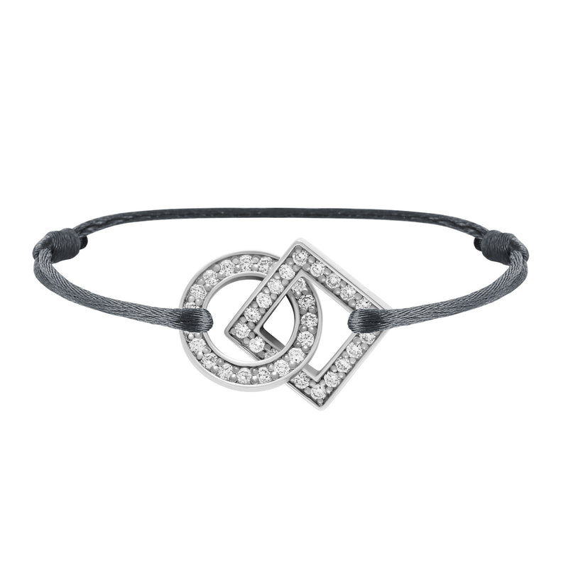 Inseparable diamond-paved bracelet