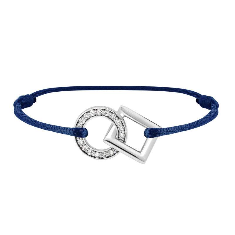 Inseparable bracelet in gold, pave diamonds in the round