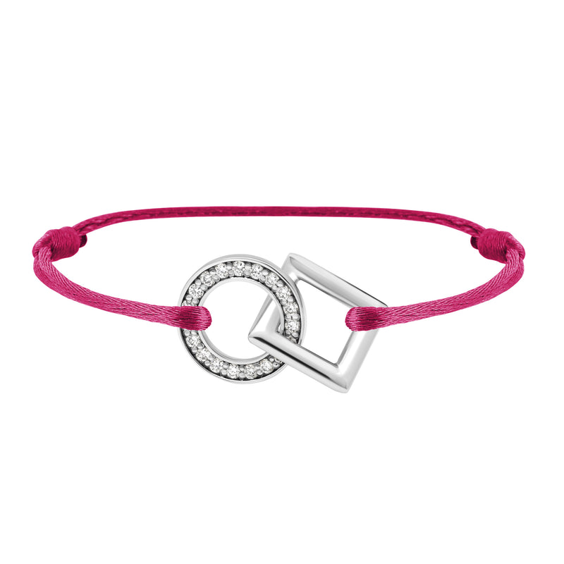 Inseparable bracelet in gold, pave diamonds in the round