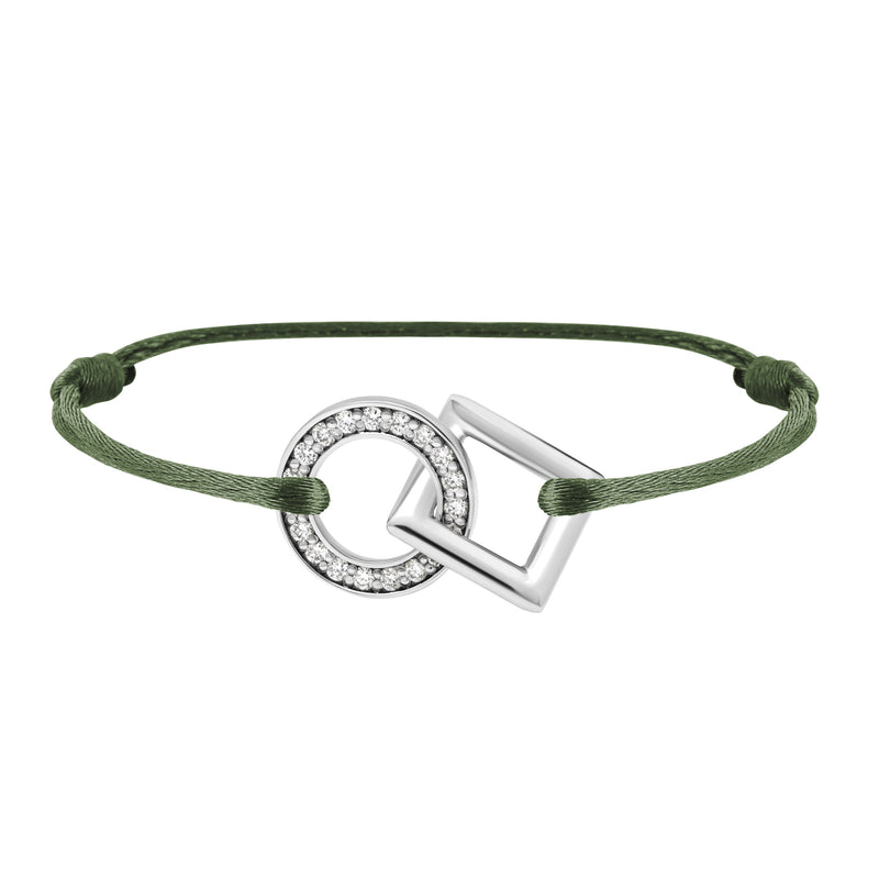 Inseparable bracelet in gold, pave diamonds in the round