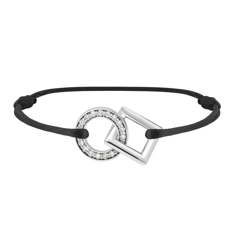 Inseparable bracelet in gold, pave diamonds in the round