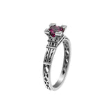 Bague French Kiss en or et Rhodolite rose 5 mm