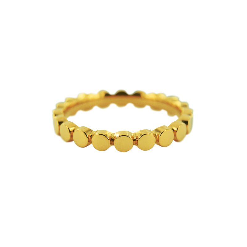 Bague anneau Dômes ronds en or