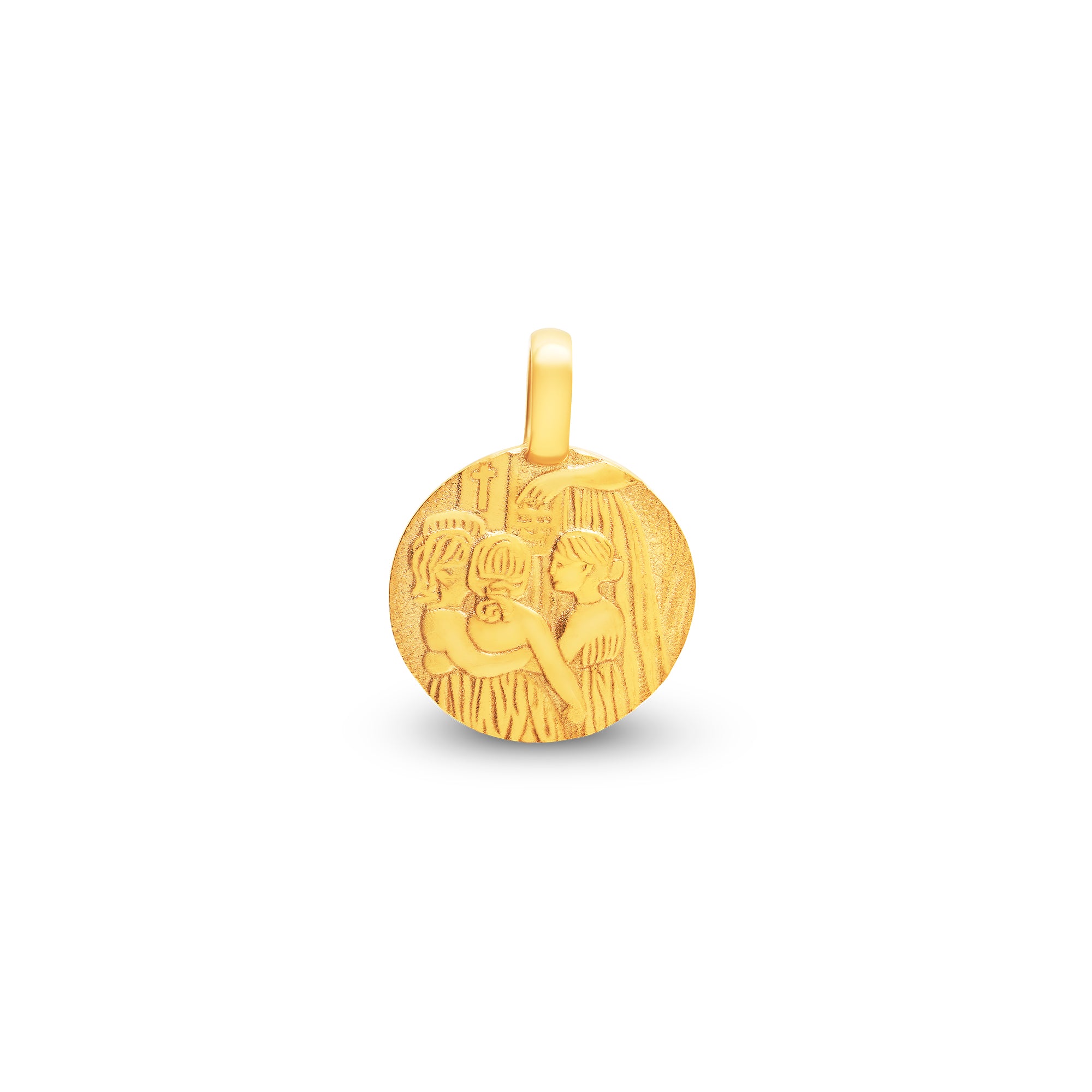 Médaille ronde des filles small en or