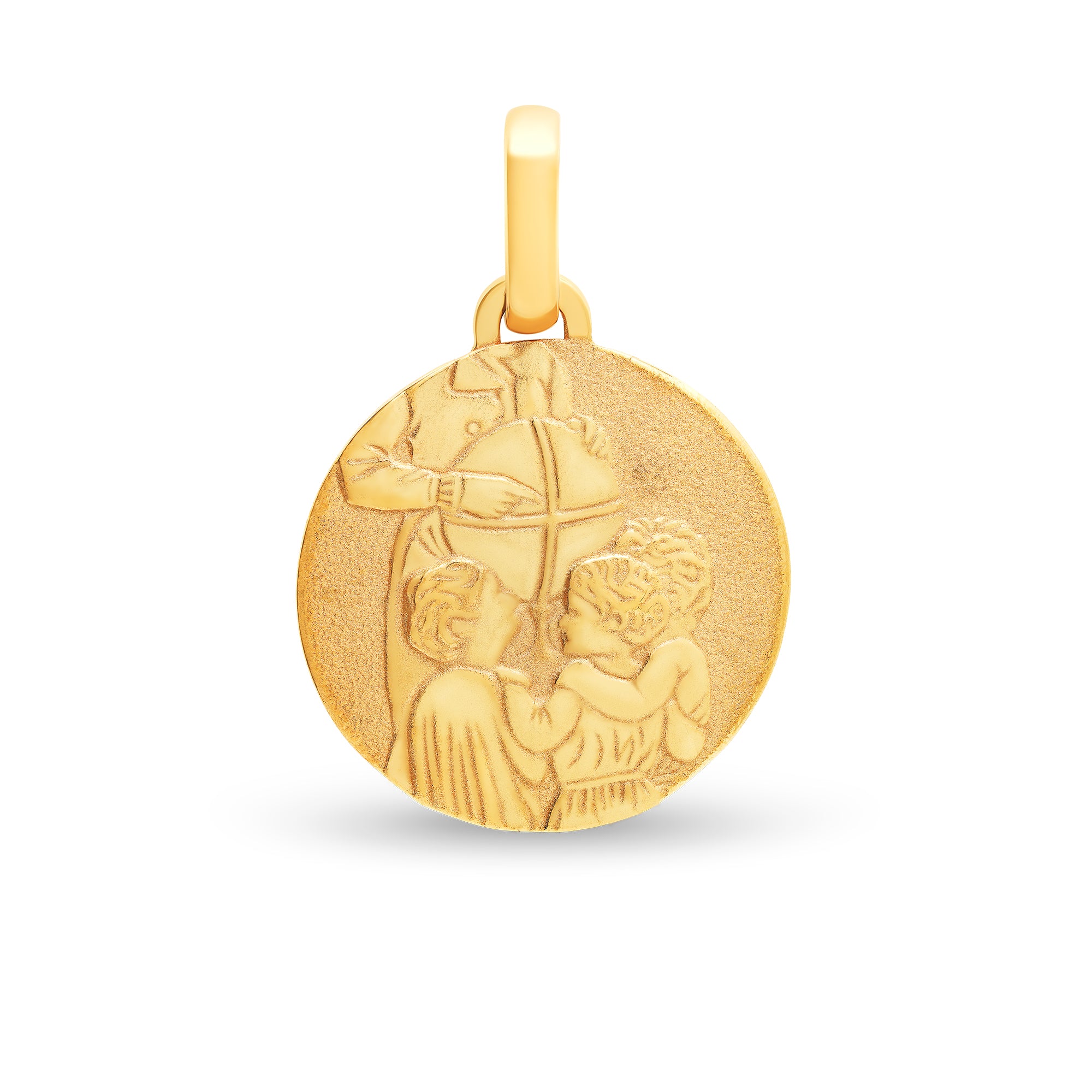 Médaille ronde des garçons large en or
