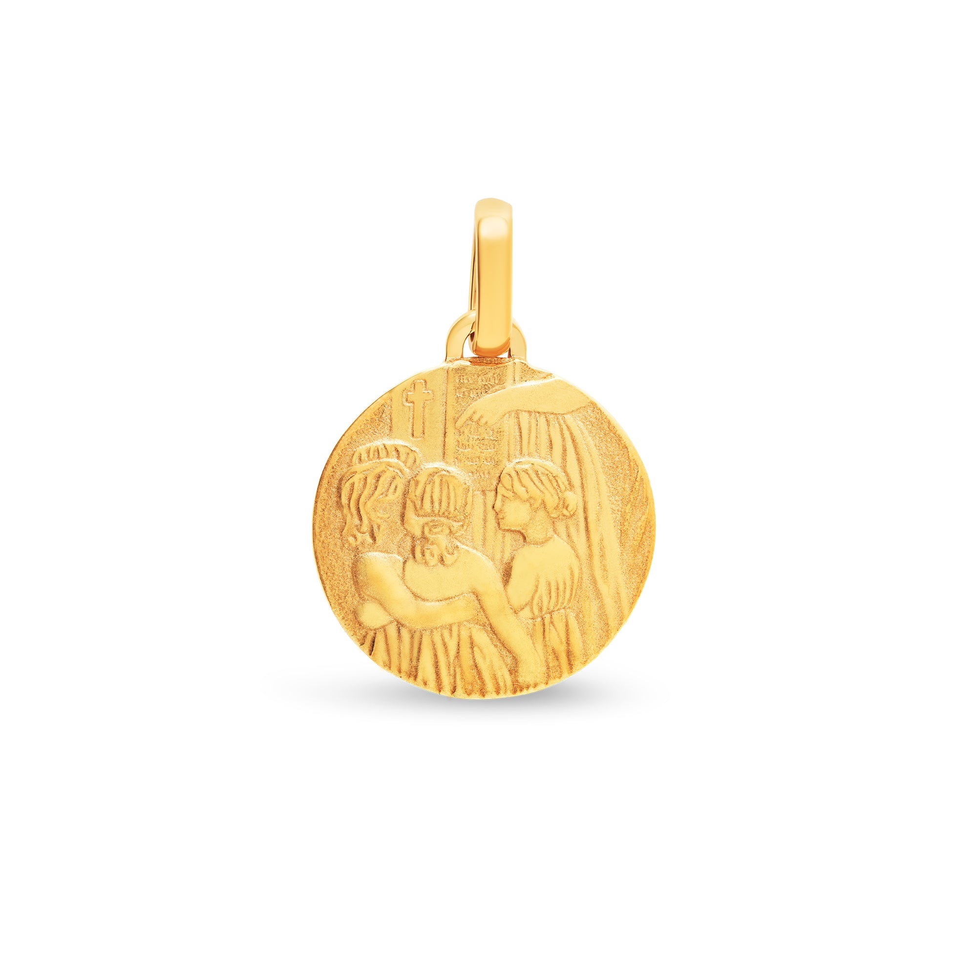 Médaille ronde des filles médium en or