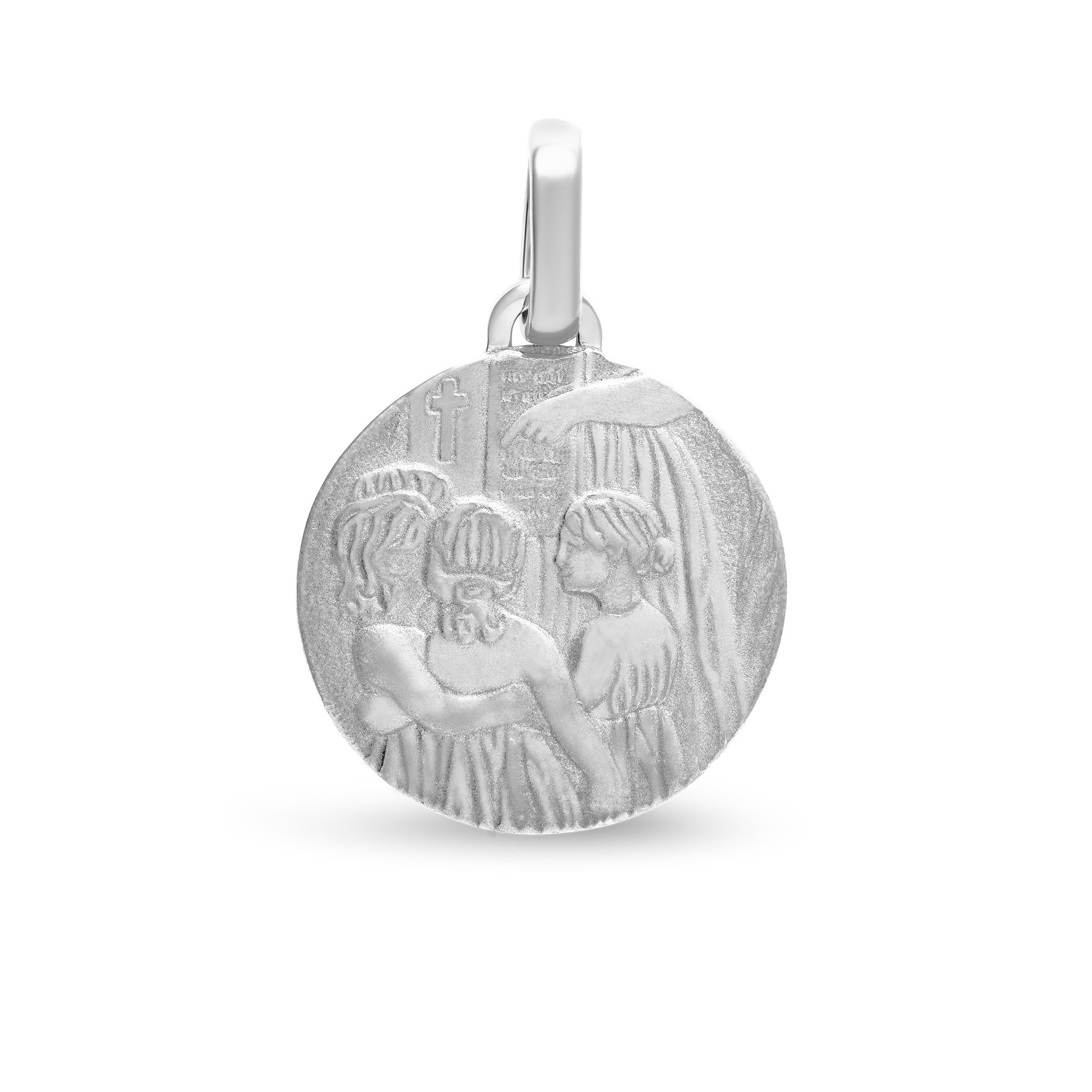 Médaille ronde des filles large en or