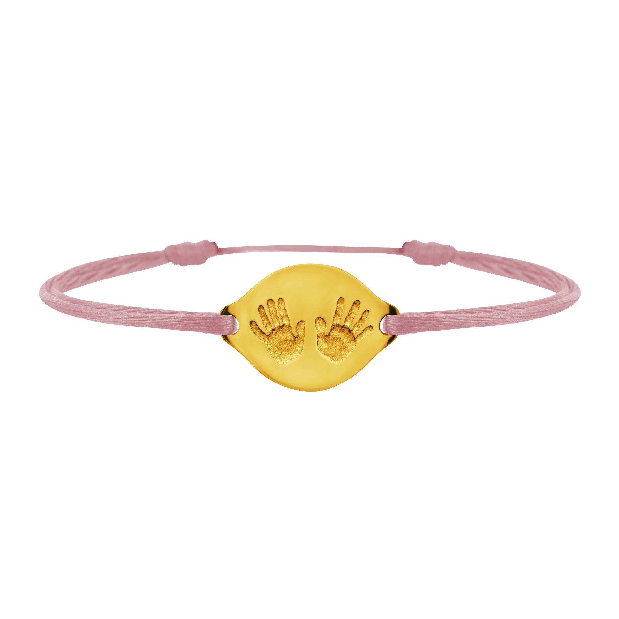 Handprint link bracelet in gold, large model