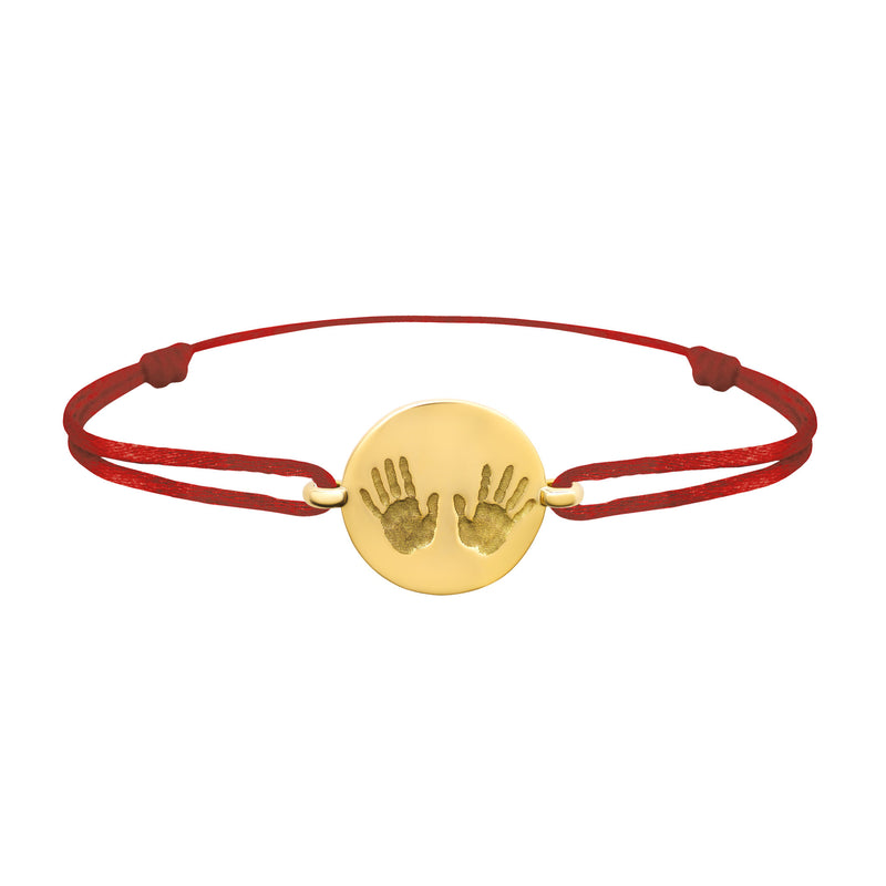 Bracelet lien empreintes mains en or petit modèle