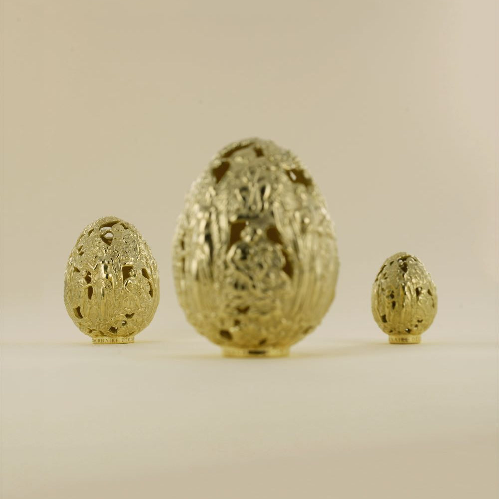 Oeuf small en bronze tournaire decor