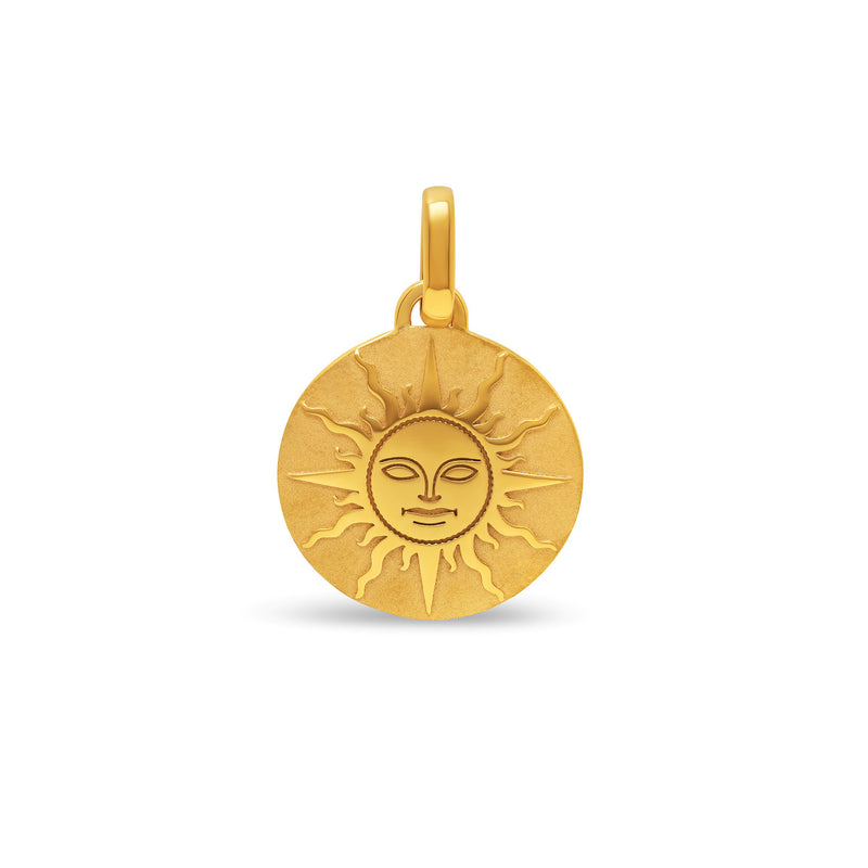 Médaille soleil médium en or