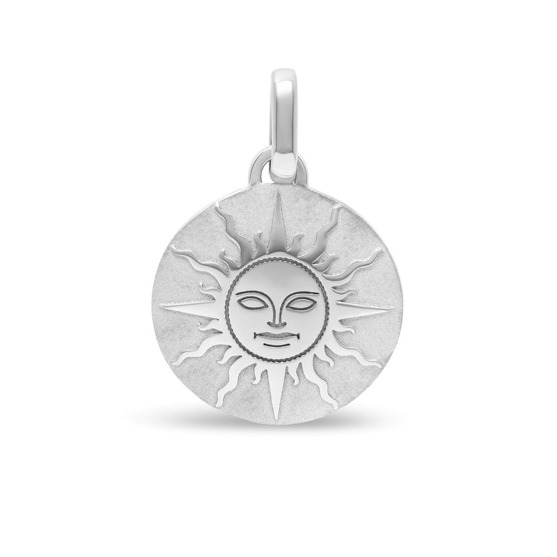 Médaille soleil large en or