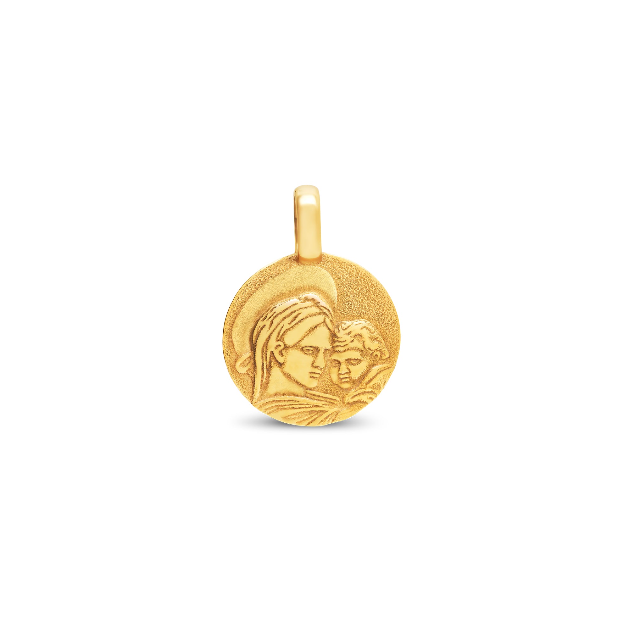 Médaille vierge à l'enfant small en or