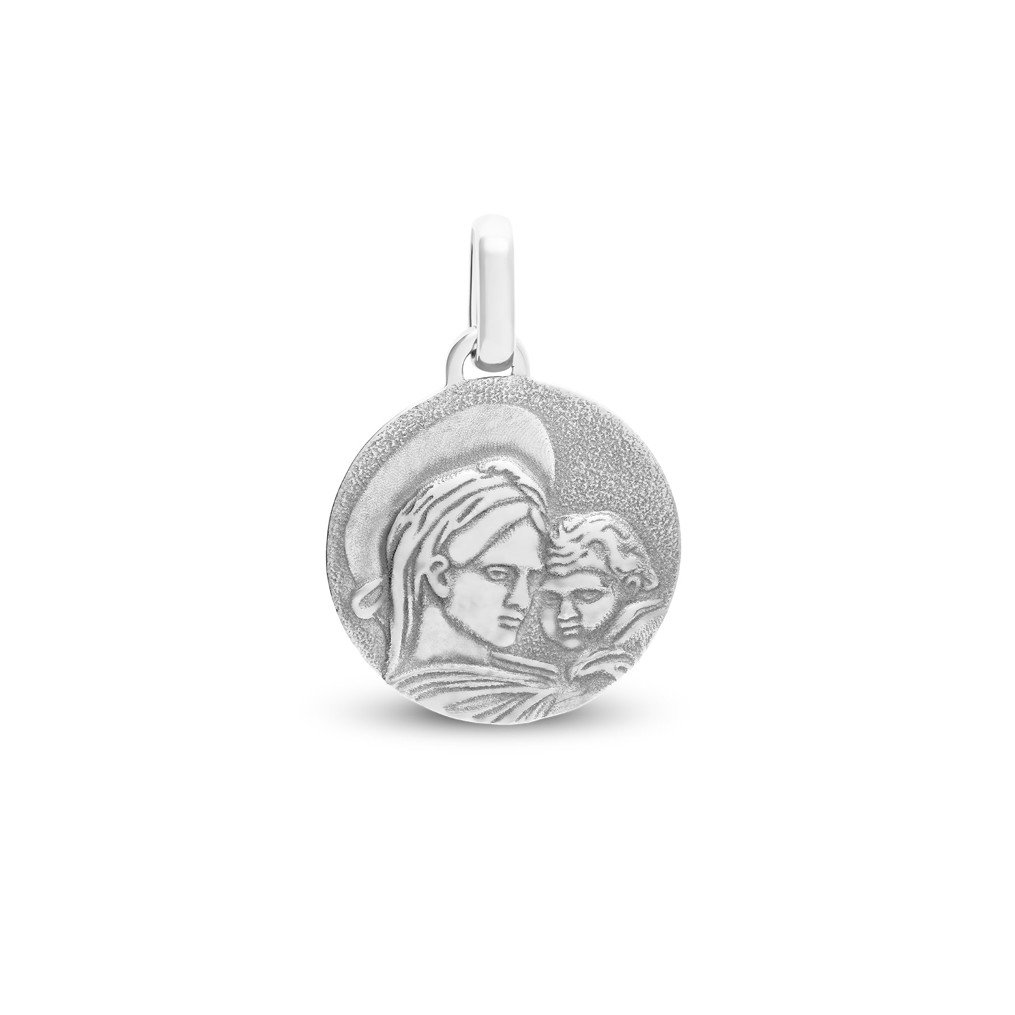 Médaille vierge à l'enfant médium en or