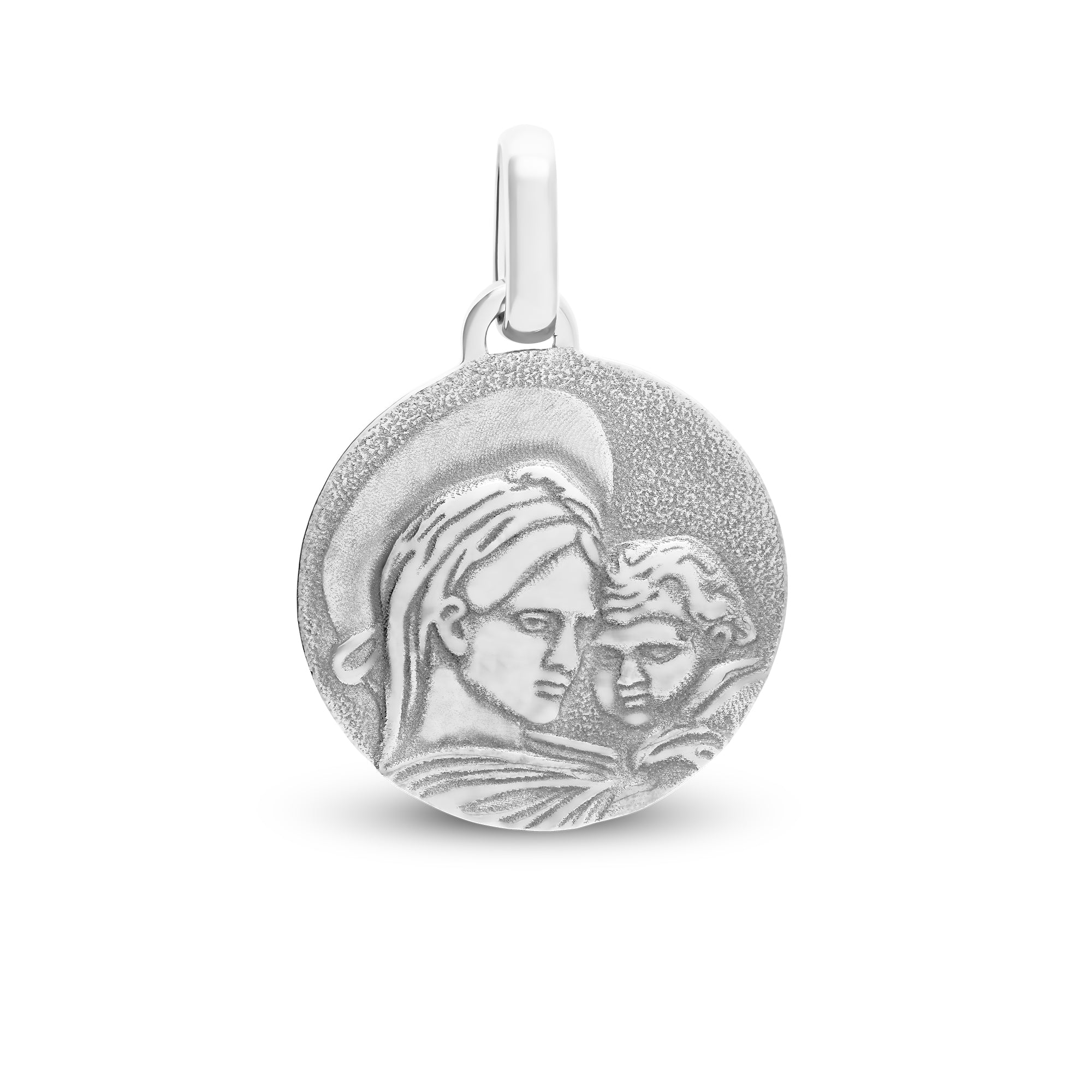 Médaille vierge à l'enfant large en or