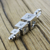 Pendentif cubes en or et diamants