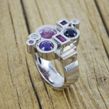 Bague pierres de couleurs