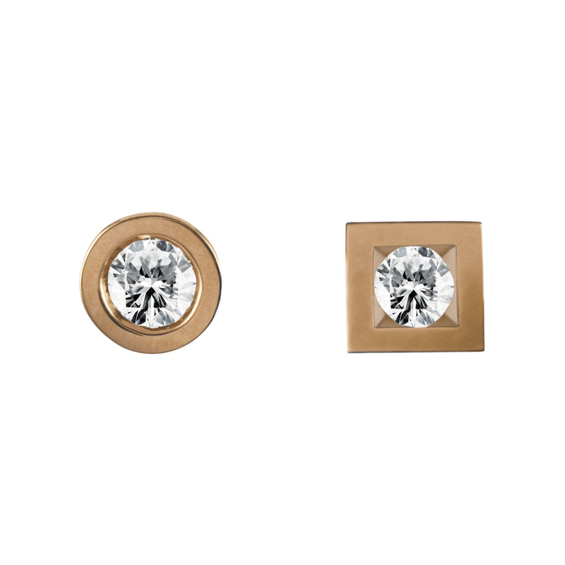 Boucles d'oreilles Alchimie Rond Carré N°2