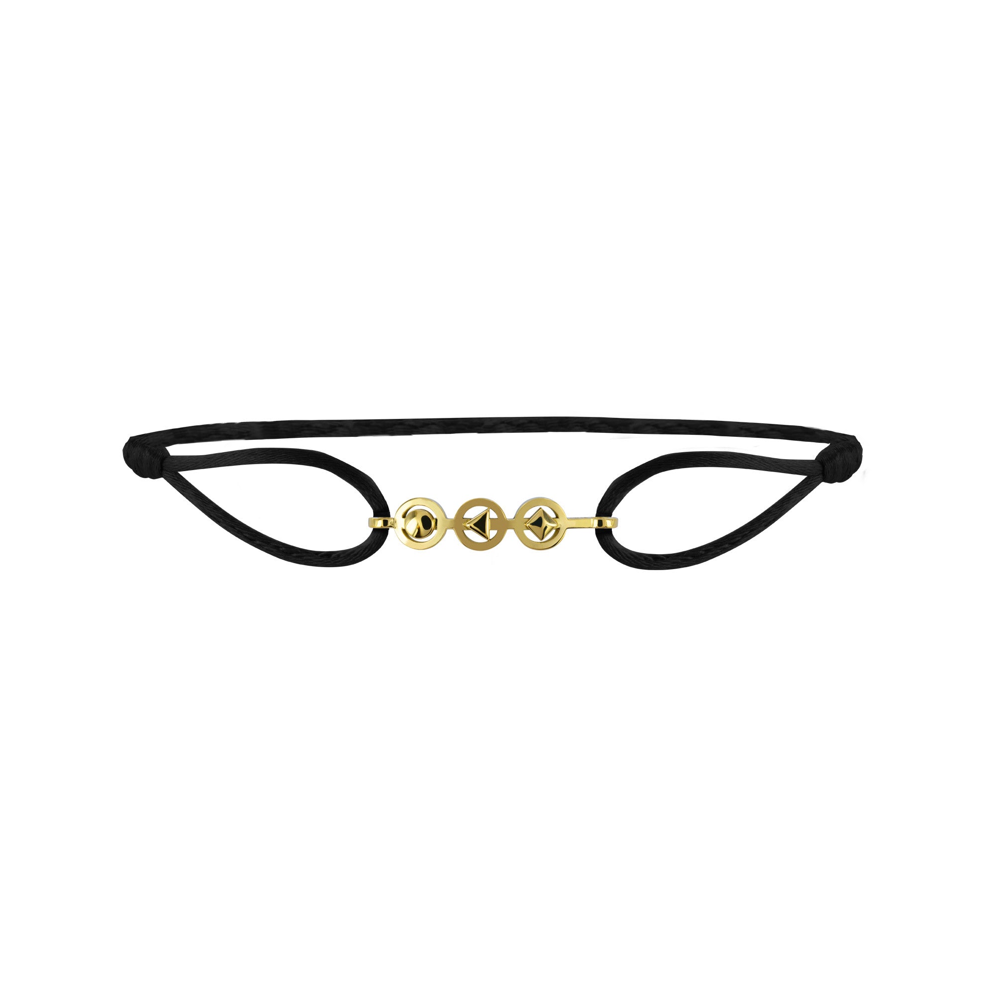 Triple Phi bracelet trilogy in gold