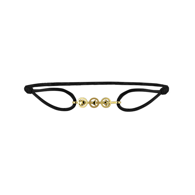 Triple Phi bracelet trilogy in gold