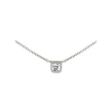 Pendentif Simplicité coussin en or et diamant