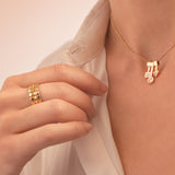Bague anneau Trilogie 3 rangs en or