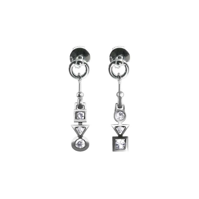 Boucles d'oreilles Sens Trilogie diamants en or