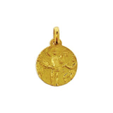 Religious medal Tournaire Angels musicians round gold