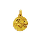 Médaille religieuse Tournaire Vierge à l'enfant or