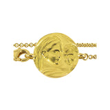 Gourmette enfant 13 cm Vierge a l'enfant (Jesus) en or Tournaire