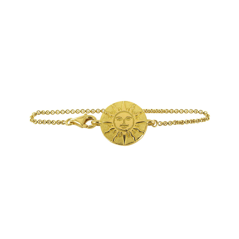 Gourmette enfant 13 cm soleil en or Tournaire