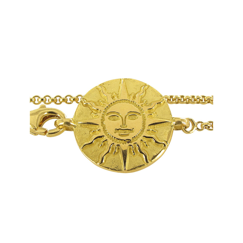 Gourmette enfant 13 cm soleil en or Tournaire