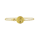 Gourmette enfant 13 cm ange au pipeau en or Tournaire