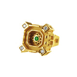 Bague architecture Dubai small Tsavorite en or Tournaire