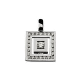 Pendant signe Labyrinth square Gold Diamond Paving Tournaire