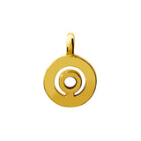 Pendentif signe Labyrinthe rond en or Tournaire
