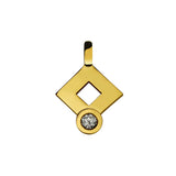 Pendant signe Losange large diamond in gold Tournaire