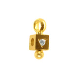 Cube diamond pendant in gold Tournaire