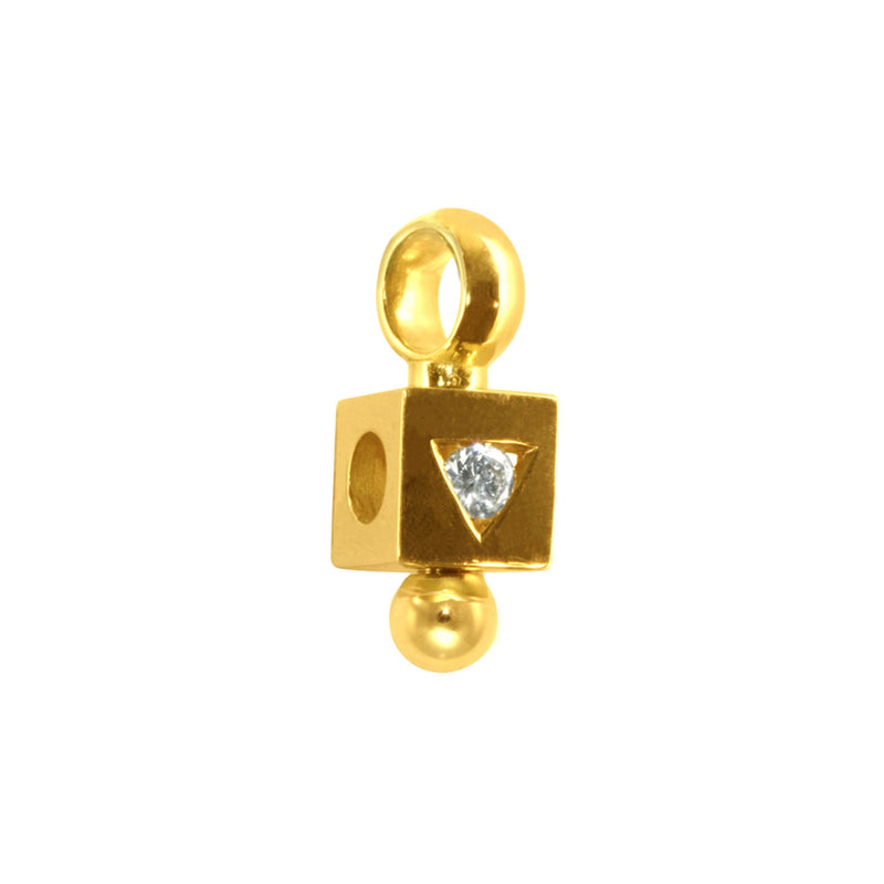 Pendentif Cube diamant en or Tournaire