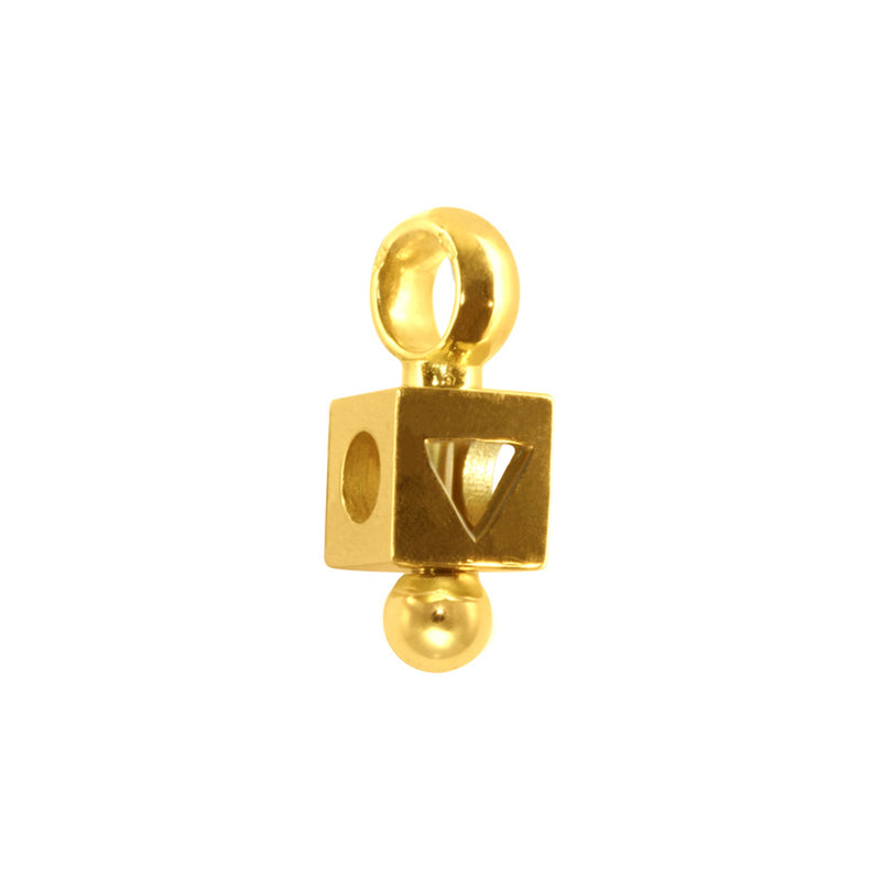 Pendentif Cube tout en or Tournaire