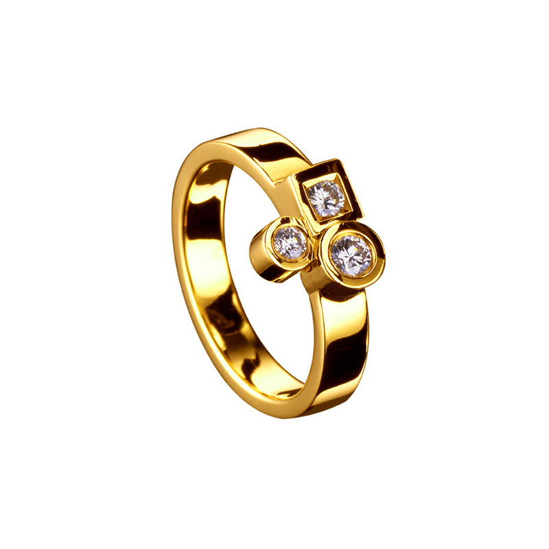 Bague Marélie Trilogie diamants en or