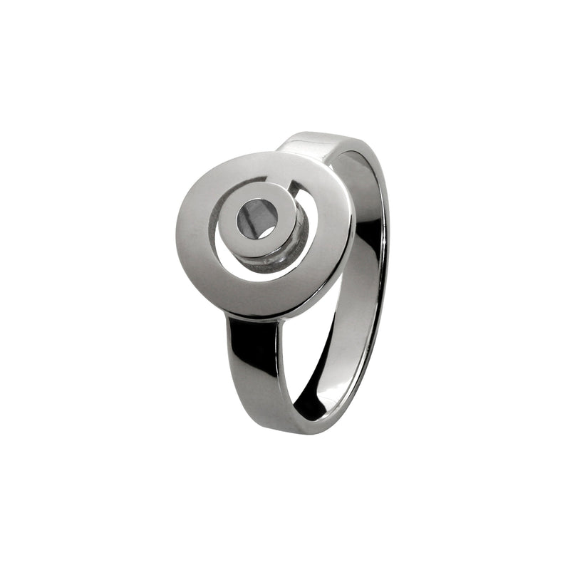 Bague Signe Labyrinthe rond tout or